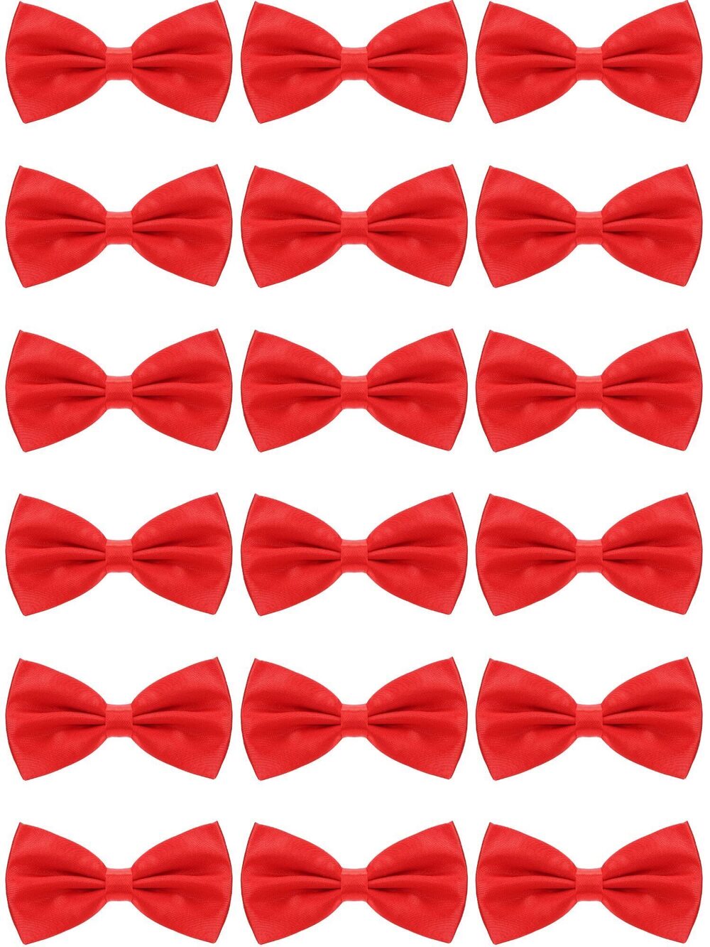 5441 24 Pieces 's Bow Ties Formal Satin Solid with Adjustable Neck Band Bow